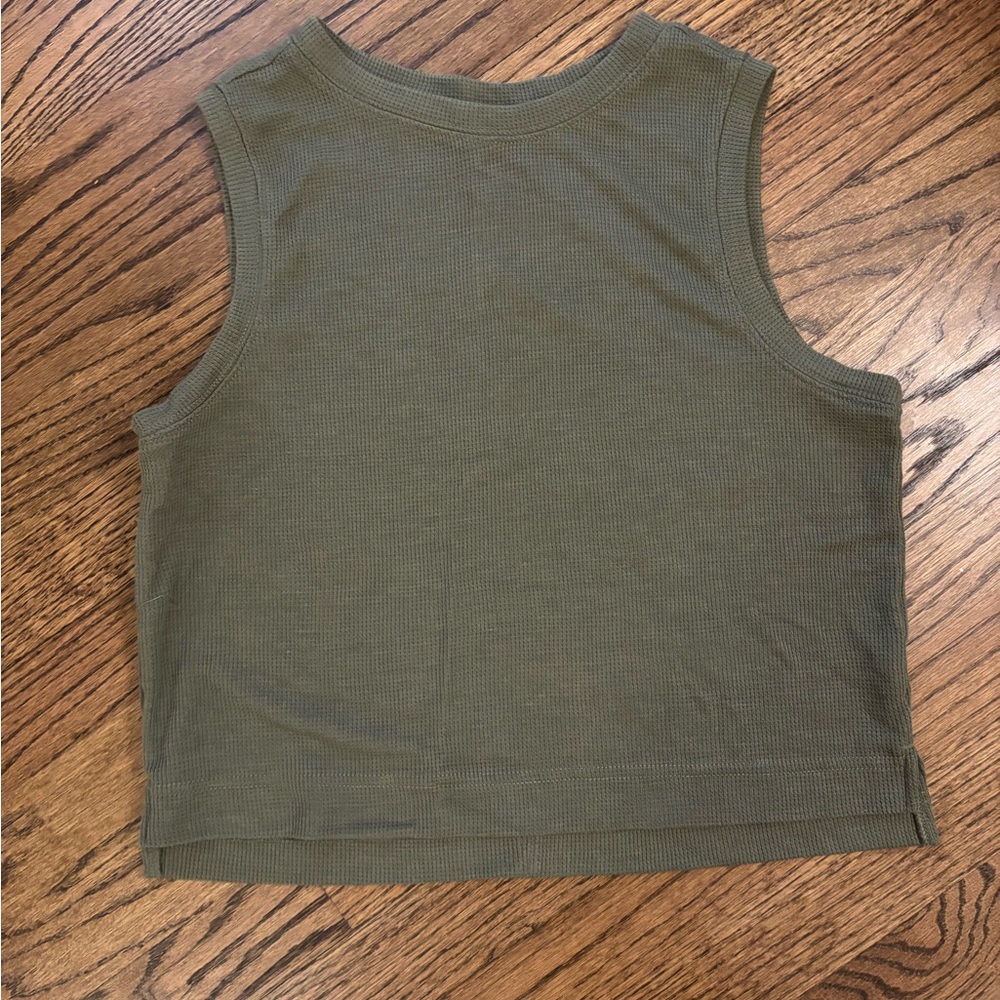 All in Motion Khaki Sleeveless Tank Top
